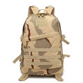 Tactical desert camo backpack with MOLLE system and adjustable straps for outdoor camping - Tri-Color Desert Camouflage