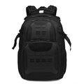 Zaino tattico nero con sistema MOLLE tagliato al laser e nylon durevole per escursioni - 36-55L / Nero