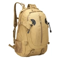 Mochila táctica 3P caqui de tela oxford con bolsillos para senderismo al aire libre - 36-55L / Arena
