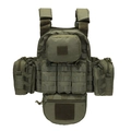 Chaleco táctico verde militar de nailon alta densidad con sistema modular MOLLE - Talla única / Verde Militar