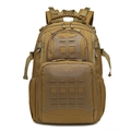 Zaino da trekking tattico color coyote brown con sistema MOLLE e materiale in nylon - 36-55L / Sabbia