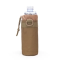 Funda térmica táctica para botella de agua en color marrón coyote con cordón y gancho - Arena