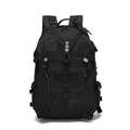 Mochila táctica negra resistente al agua con sistema Molle para senderismo y trekking al aire libre - 20-35L / Negro