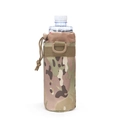 Funda táctica de camuflaje para botella con cordón y anillo en D para senderismo - Camuflaje CP