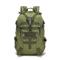 Mochila táctica militar verde ejército con sistema MOLLE y correas anchas transpirables - 20-35L / Verde Militar