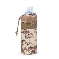 Tactical digital desert camouflage water bottle holder with drawstring and D-ring hook - Desert Digital Camouflage