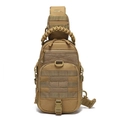 Wasserdichte taktische Brusttasche aus khakifarbenem Oxford-Stoff mit MOLLE-System - Sandfarben