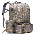 Taktischer Militärrucksack mit Wüstencamouflage und modulares MOLLE-System für Outdoor - ACU Stil (B08) / ACU-Tarnung