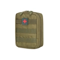 Armeegrüne taktische Erste-Hilfe-Gürteltasche mit Rotkreuz-Patch und MOLLE-System - Armeegrün