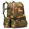 Militärischer Taktik-Rucksack im Waldtarnmuster mit modularen MOLLE-Taschen zum Wandern - Dschungel-Tarnstil (B08) / Dschungeltarnung