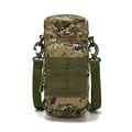 Tactical water bottle bag in digital camo with MOLLE webbing and adjustable strap - Jungle Digital Camouflage
