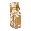 Tactical water bottle pouch in desert camo with MOLLE webbing and utility pocket - Desert Digital