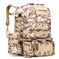 Taktischer 4-in-1 Camping-Rucksack mit Wüsten-Tarnmuster und MOLLE-Gurtsystem - Wüsten-Digitaltarnung