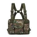 Digital camo tactical chest rig in nylon fabric with adjustable X-shaped straps - One Size / Jungle Digital Camouflage