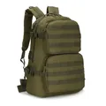 Zaino tattico verde militare con sistema MOLLE e design ergonomico multi-tasca - Taglia unica / Verde Militare