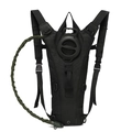 Tactical hydration backpack in black with army green drinking tube and hydration bladder - One Size / Black