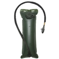 Detail of army green 3L TPU water bladder with insulated hydration tube for hiking - Army Green