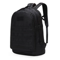 Waterproof black tactical backpack with MOLLE system for hiking and military use - One Size / Black