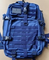 Taktischer 3P-Rucksack in Marineblau mit MOLLE-System und USA-Flaggen-Patch - 36-55L / Dunkelblau