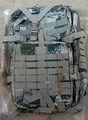 Tactical 3P backpack in digital ACU camouflage with MOLLE system and US flag patch - One Size / Sky Blue Camouflage