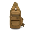 Taktische Satteltasche in Coyote Brown mit mehreren Fächern und robustem Nylon-Gewebe - Sandfarben / Einheitsgröße