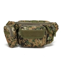 Détails de la sacoche tactique camouflage avec compartiments en nylon et fermetures éclair - Taille unique / Camouflage Numérique de la Jungle