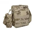 Detailed view of desert digital camouflage tactical bag with detachable water bottle pouch - Desert Digital