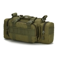 Tactical multi-pocket outdoor waist bag in military green with Molle attachment system - One Size / Army Green