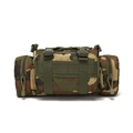 Tactical jungle camouflage waist bag with MOLLE webbing system and multi-pocket design - One Size / Jungle Camouflage