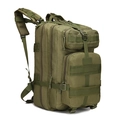 Taktischer 40L Wanderrucksack in Armeegrün mit MOLLE-System und Polstergurten - Hellgrün