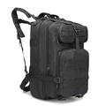 Taktischer 40L Rucksack in Schwarz mit MOLLE-System und mehreren Staufächern für Outdoor - Reines Schwarz