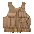 Gilet tattico traspirante marrone con tasche modulari per l'allenamento all'aperto - Taglia unica / Sabbia