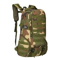 Tactical 35L woodland camo backpack with MOLLE system for hiking and outdoor sports - Jungle Camouflage