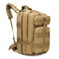 Taktischer 40L Wanderrucksack in Khaki mit MOLLE-System und gepolsterten Gurten - Braun