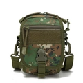 Front view of digital camo tactical waist bag with adjustable shoulder strap and molle system - Jungle Digital