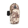 Détail du sac de bras camouflage désert avec double fermeture éclair et trou audio - Camouflage Numérique du Désert
