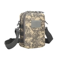 Tactical digital camouflage crossbody bag with MOLLE system and velcro patch area - ACU Camouflage