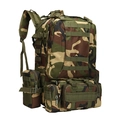 45L tactical backpack in woodland camouflage featuring modular MOLLE system design - Jungle Camouflage