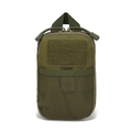 Army green tactical utility pouch featuring mesh pocket and durable velcro surface - Army Green