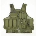 Tactisch vest voor buitentraining in olijfgroen met meerdere zakken - Legergroen