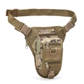 Waterproof multicam tactical leg bag made of durable nylon with adjustable straps - CP Camouflage
