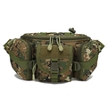 Waterproof tactical waist bag with digital camouflage pattern and multiple pockets - Jungle Digital