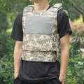 Gilet tactique d'aventure en motif camouflage numérique ACU avec des panneaux velcro - Camouflage ACU