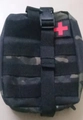 Custodia medica tattica mimetica con toppa croce rossa e sistema di fettucce MOLLE - 6L / Mimetico Nero CP