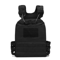 Tactical vest in black nylon with MOLLE system and padded breathable shoulder straps - One Size / Black