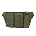 Sacoche banane tactique vert armée avec porte-bouteille et système d'attache MOLLE - Vert Militaire