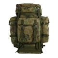 80L large capacity tactical outdoor backpack in woodland camouflage with MOLLE system webbing - Ruins Green (FG) / One Size