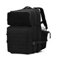 Taktischer schwarzer Nylon Rucksack mit lasergeschnittenem MOLLE System für Wandern - Schwarz