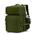 Taktischer militärgrüner Tarnrucksack mit MOLLE-System und seitlicher Netztasche - Armeegrün