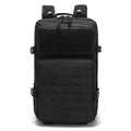 Zaino tattico nero con sistema Molle tagliato al laser e nylon resistente all'acqua - Grande Capacità / Nero